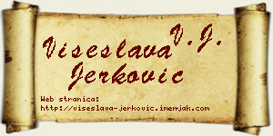Višeslava Jerković vizit kartica